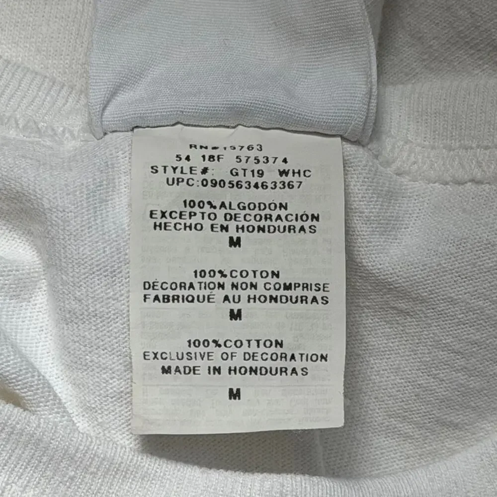 Champion white t-shirt with gold logo (M) - Picture 4 of 8